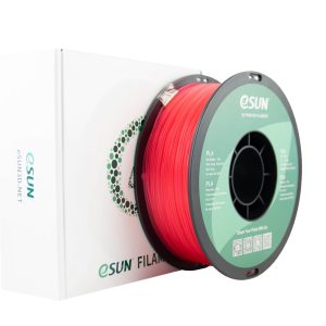 גליל פילמנט PLA מתוצרת eSun בצבע אדום שקוף 1.75 מ"מ - 1 ק"ג
