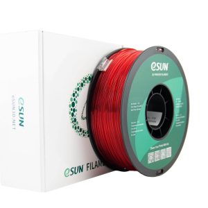 גליל פילמנט eTPU-95A איכותי מתוצרת eSUN בצבע אדום שקוף 1.75 מ"מ – 1 ק"ג