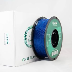 גליל פילמנט eTPU-95A איכותי מתוצרת eSUN בצבע כחול שקוף 1.75 מ"מ - 1 ק"ג