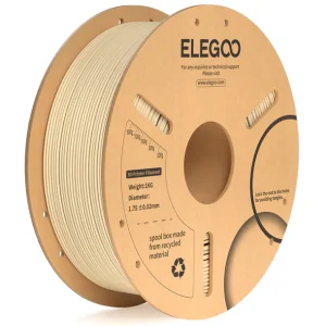 גליל פילמנט מסוג PLA מתוצרת Elegoo - בצבע בז' מט - גליל פלסטיק -  1.75mm 1KG