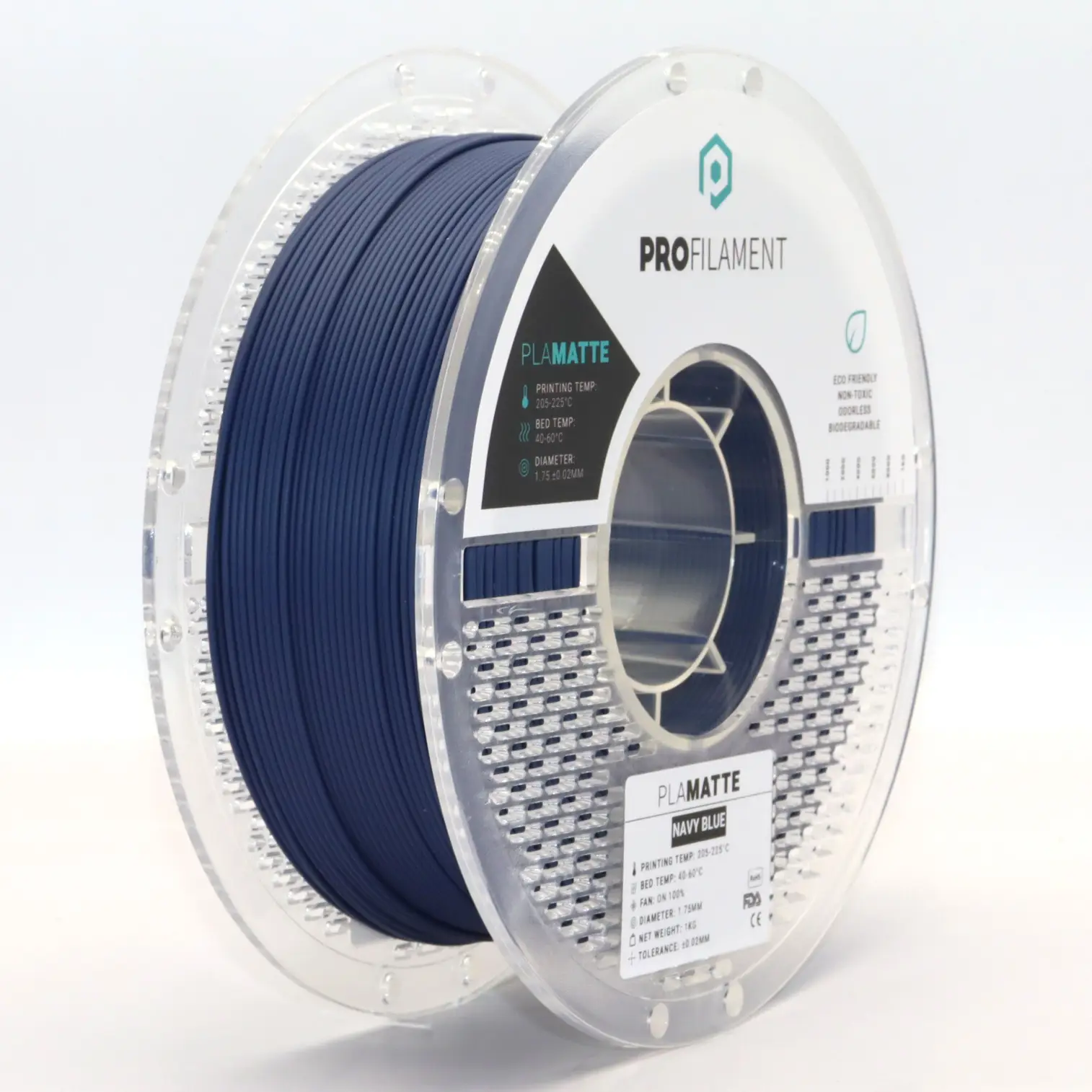 גליל פילמנט מסוג PLA Matte מתוצרת ProFilament באיכות הטובה בעולם בצבע כחול נייבי מט – 1.75mm 1KG