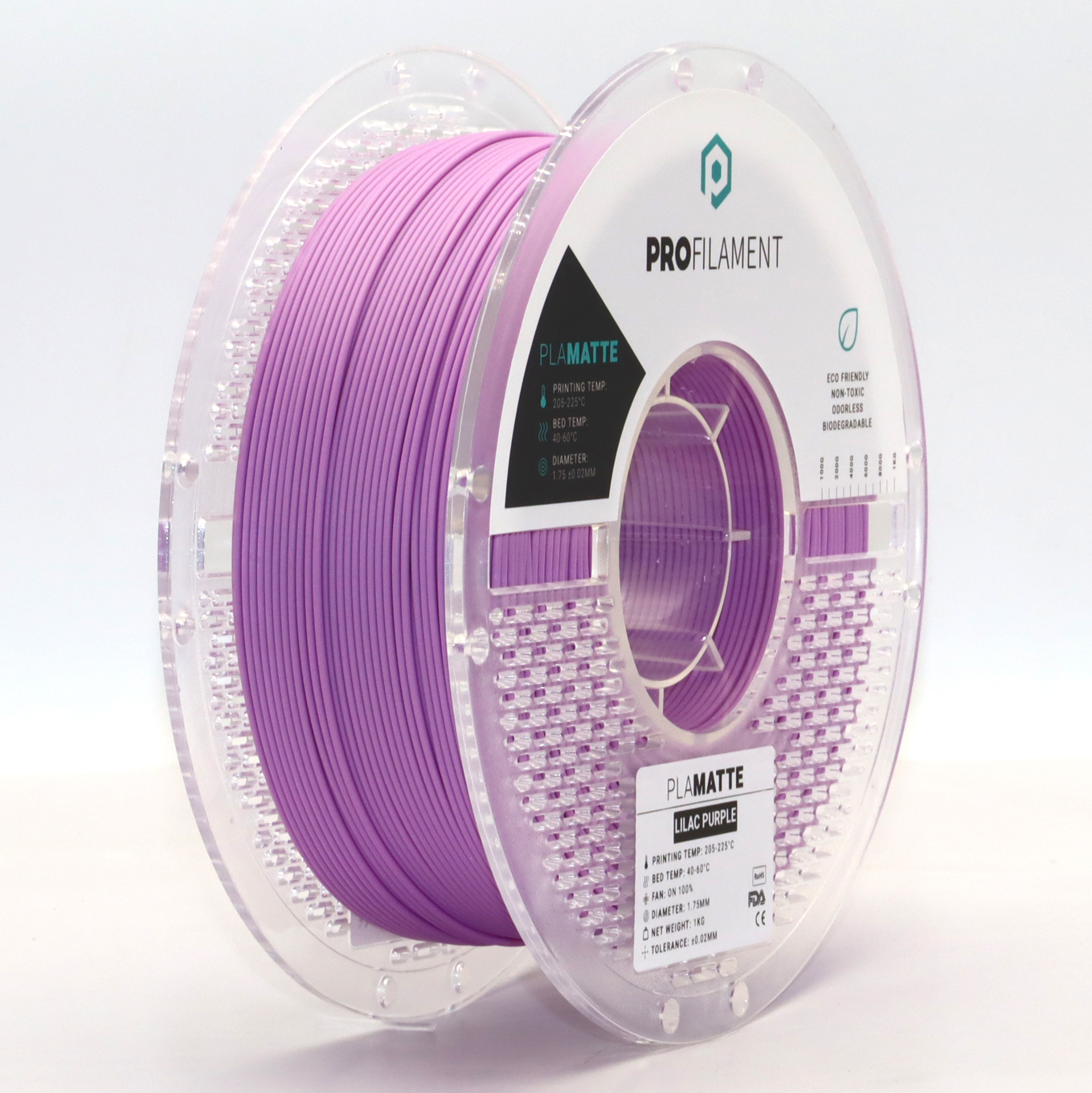 גליל פילמנט מסוג PLA Matte מתוצרת ProFilament באיכות הטובה בעולם בצבע סגול לילך מט – 1.75mm 1KG