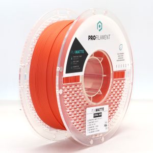 גליל פילמנט מסוג PLA Matte מתוצרת ProFilament באיכות הטובה בעולם בצבע אדום קורל מט – 1.75mm 1KG