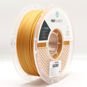 גליל פילמנט מסוג PLA Plus מתוצרת ProFilament באיכות הטובה בעולם בצבע זהב קרמל – 1.75mm 1KG