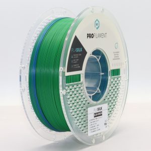 גליל פילמנט מסוג PLA Silk מתוצרת ProFilament באיכות הטובה בעולם דו-צבע כחול-ירוק – 1.75mm 1KG