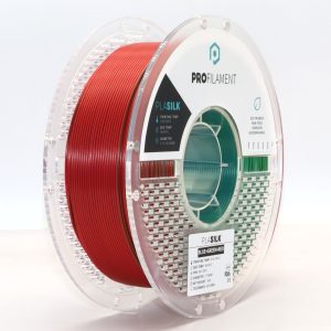 גליל פילמנט מסוג PLA Silk מתוצרת ProFilament באיכות הטובה בעולם תלת-צבעי משי כחול-ירוק-אדום– 1.75mm 1KG