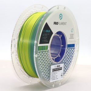 גליל פילמנט מסוג PLA Silk מתוצרת ProFilament באיכות הטובה בעולם תלת-צבעי משי כחול-צהוב-סגול– 1.75mm 1KG