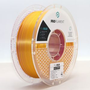 גליל פילמנט מסוג PLA Silk מתוצרת ProFilament באיכות הטובה בעולם דו-צבע זהב-סגול– 1.75mm 1KG