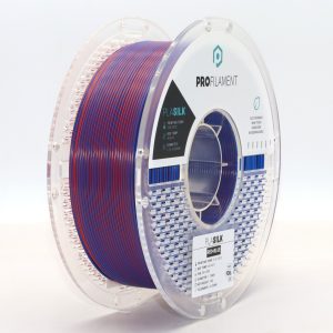 גליל פילמנט מסוג PLA Silk מתוצרת ProFilament באיכות הטובה בעולם דו-צבע כחול-אדום – 1.75mm 1KG