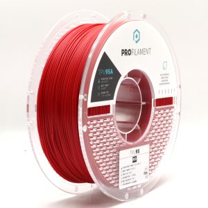 פילמנט TPU 95A – ProFilament בצבע אדום - 1 ק"ג 1.75 -  גמיש, עמיד, מקצועי - עכשיו במחיר היכרות