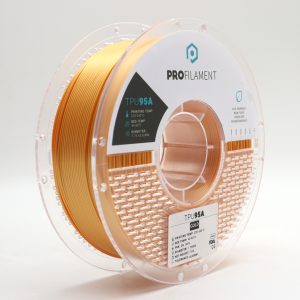 פילמנט TPU 95A – ProFilament בצבע זהב - 1 ק"ג 1.75 -  גמיש, עמיד, מקצועי - עכשיו במחיר היכרות