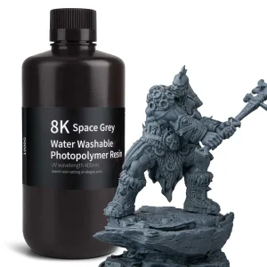 שרף שטיף במים ELEGOO Water Washable 8k Resin - צבע אפור