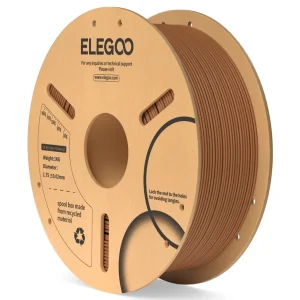 גליל פילמנט מסוג PLA מתוצרת Elegoo - בצבע חום - גליל פלסטיק - 1.75mm 1KG